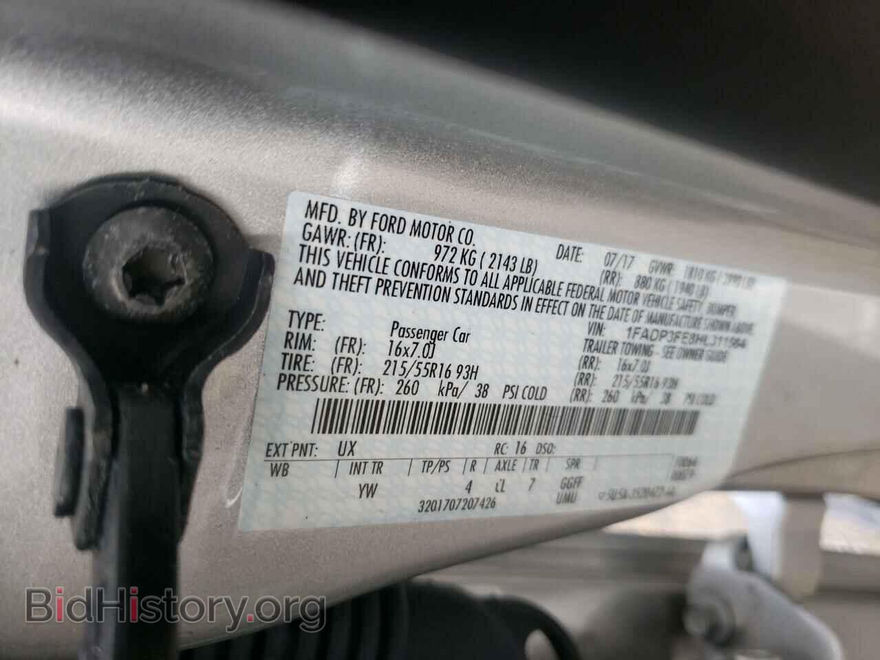 2017 FORD FOCUS - VIN: 1FADP3FE8HL311564 - Фото 10