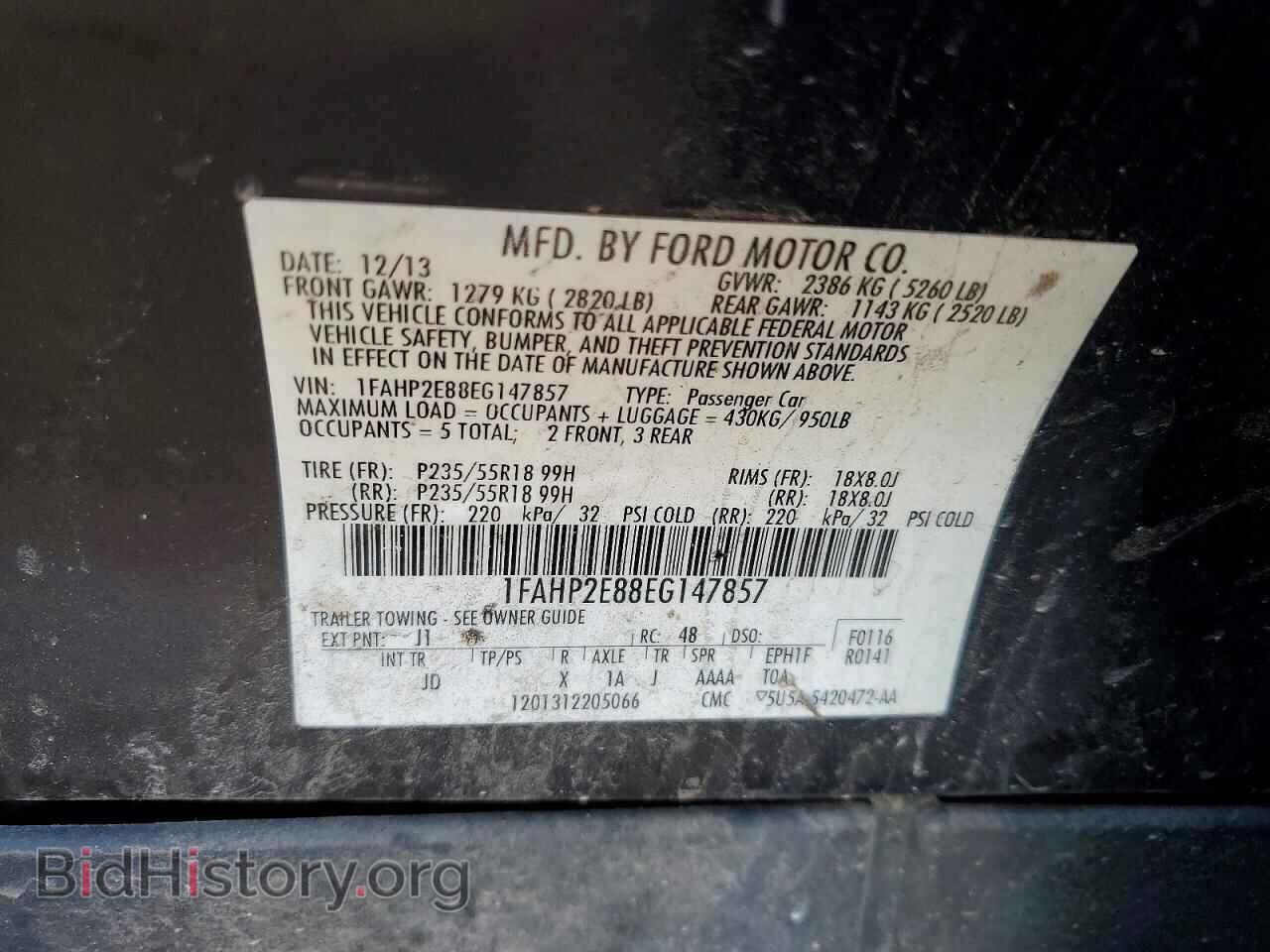 2014 FORD TAURUS - VIN: 1FAHP2E88EG147857 - Photo 12