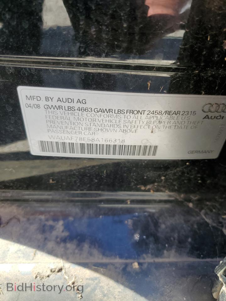 2008 AUDI A4 - VIN: WAUAF78E58A166318 - Photo 10