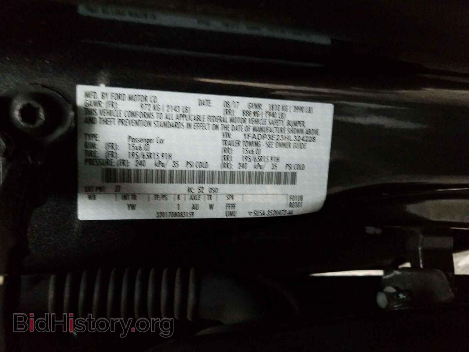 2017 FORD FOCUS - VIN: 1FADP3E23HL324228 - Фото 10