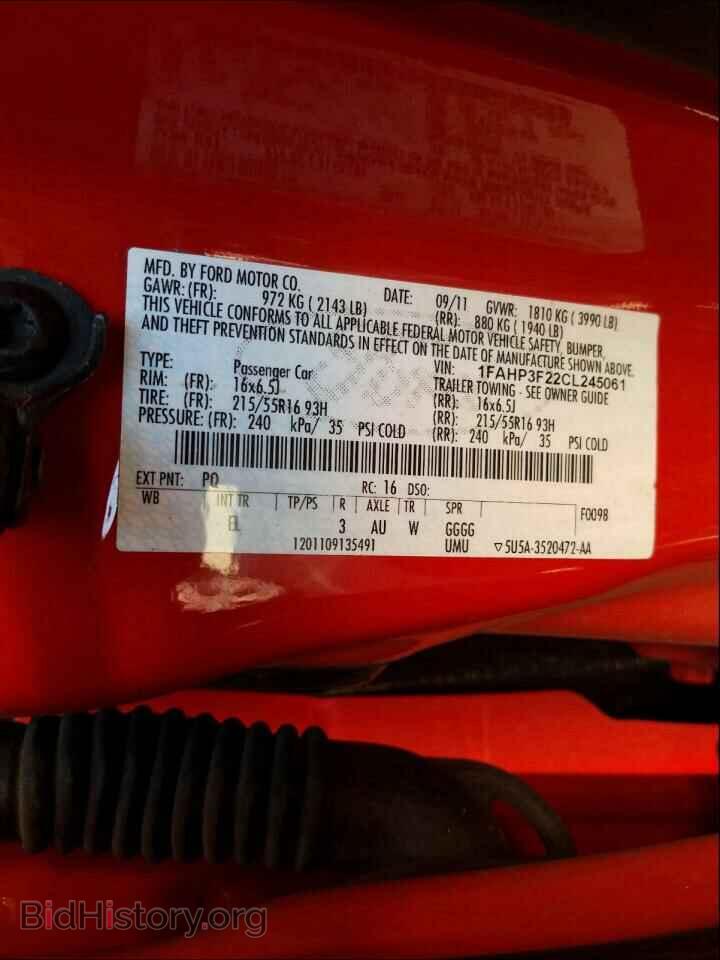 2012 FORD FOCUS - VIN: 1FAHP3F22CL245061 - Фото 10