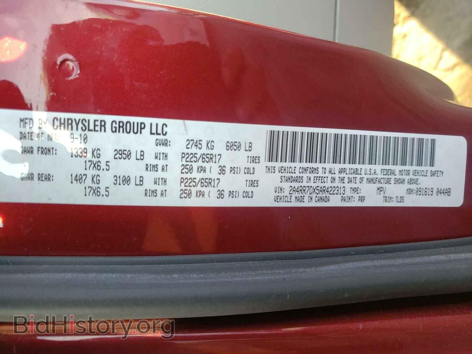 2010 CHRYSLER MINIVAN - VIN: 2A4RR7DX5AR422313 - Photo 10
