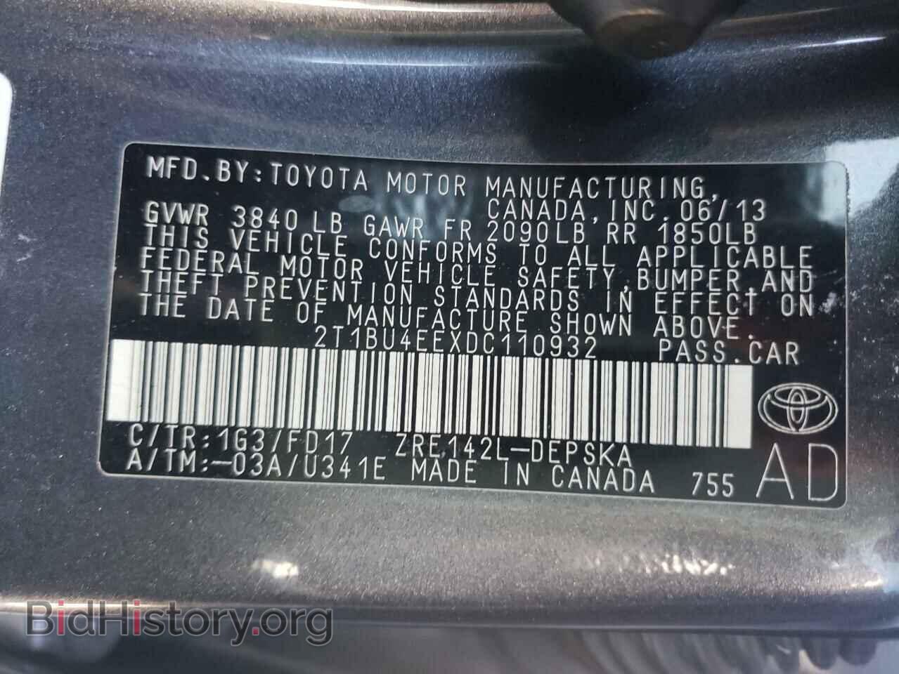2013 TOYOTA COROLLA - VIN: 2T1BU4EEXDC110932 - Photo 10