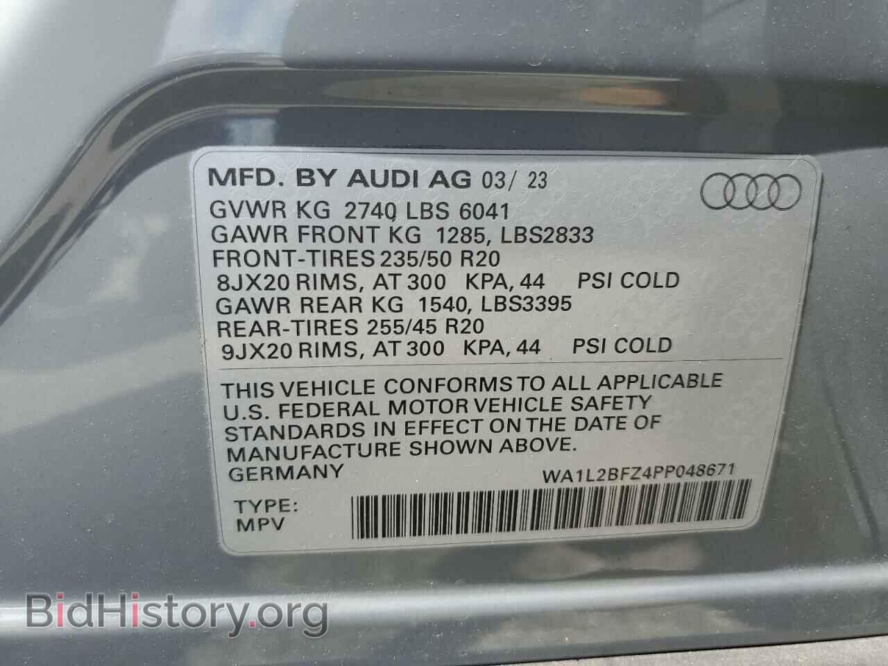 2023 AUDI Q4 E-TRON - VIN: WA1L2BFZ4PP048671 - Фото 13