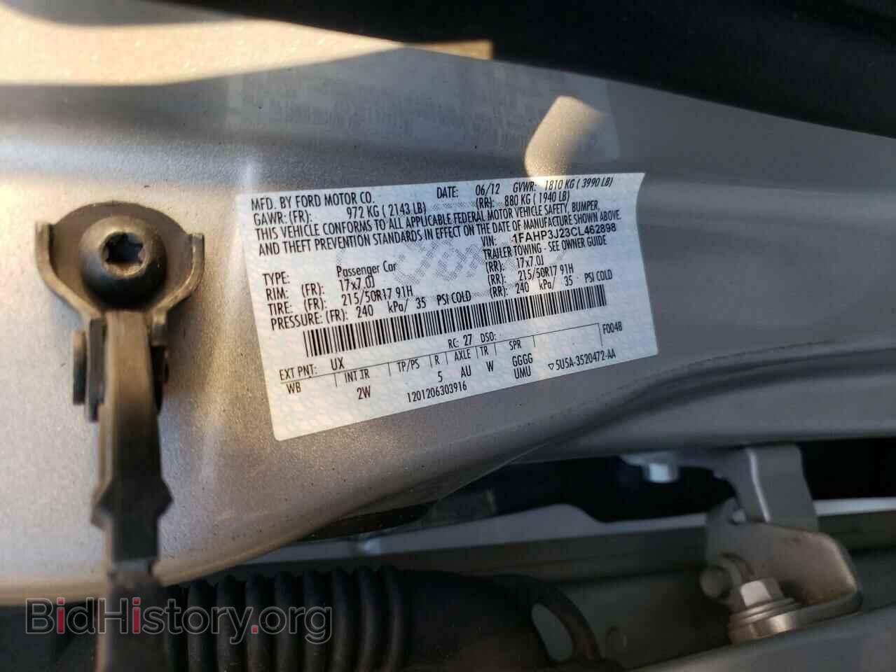 2012 FORD FOCUS - VIN: 1FAHP3J23CL462898 - Фото 10