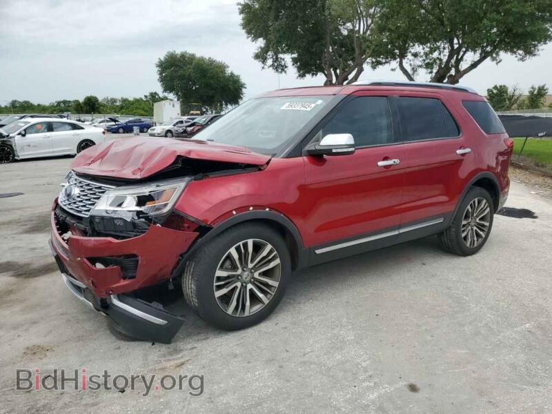2018 Ford EXPLORER Platinum (VIN 1FM5K8HT7JGC80243) — photo 1 of 13, Copart, damage: front end
