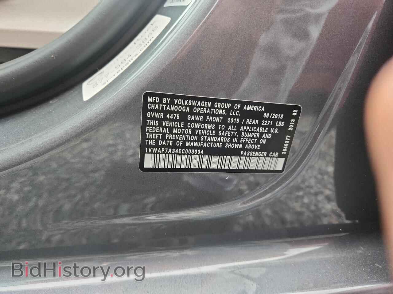 2014 VOLKSWAGEN PASSAT - VIN: 1VWAP7A34EC003004 - Photo 12