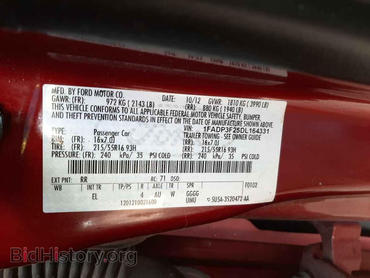 2013 FORD FOCUS - VIN: 1FADP3F25DL164331 - Photo 10