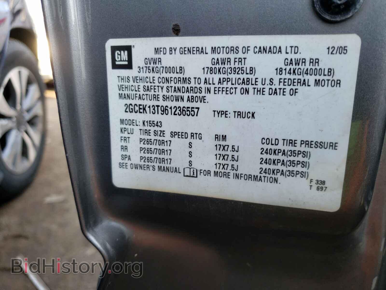 2006 CHEVROLET SILVERADO - VIN: 2GCEK13T961236557 - Фото 10