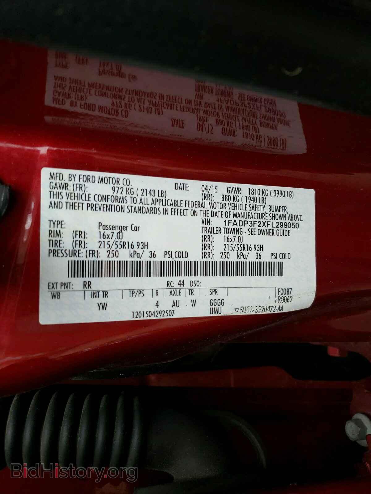 2015 FORD FOCUS - VIN: 1FADP3F2XFL299050 - Фото 10