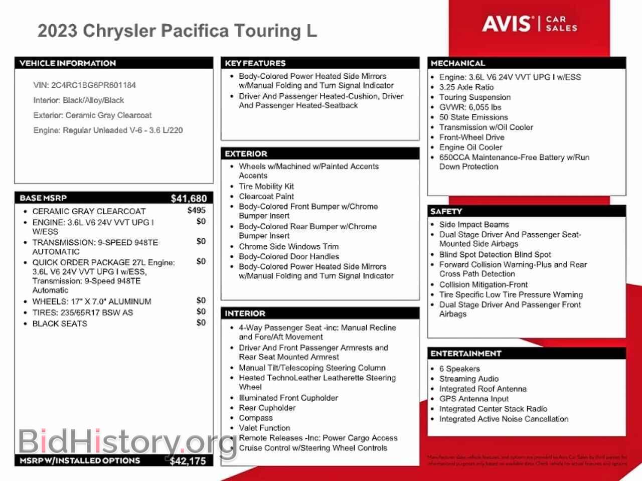 2023 CHRYSLER PACIFICA - VIN: 2C4RC1BG6PR601184 - Photo 13