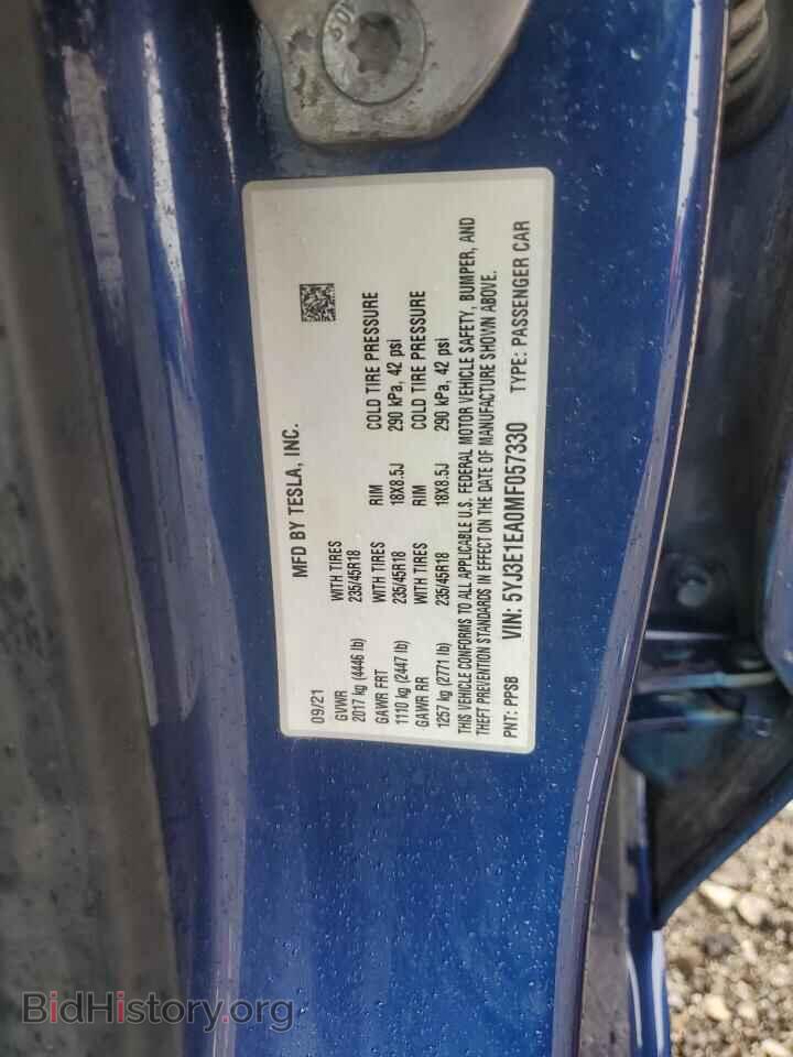 2021 TESLA MODEL 3 - VIN: 5YJ3E1EA0MF057330 - Фото 12