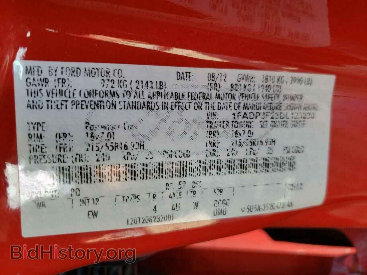 2013 FORD FOCUS - VIN: 1FADP3F23DL123230 - Фото 10