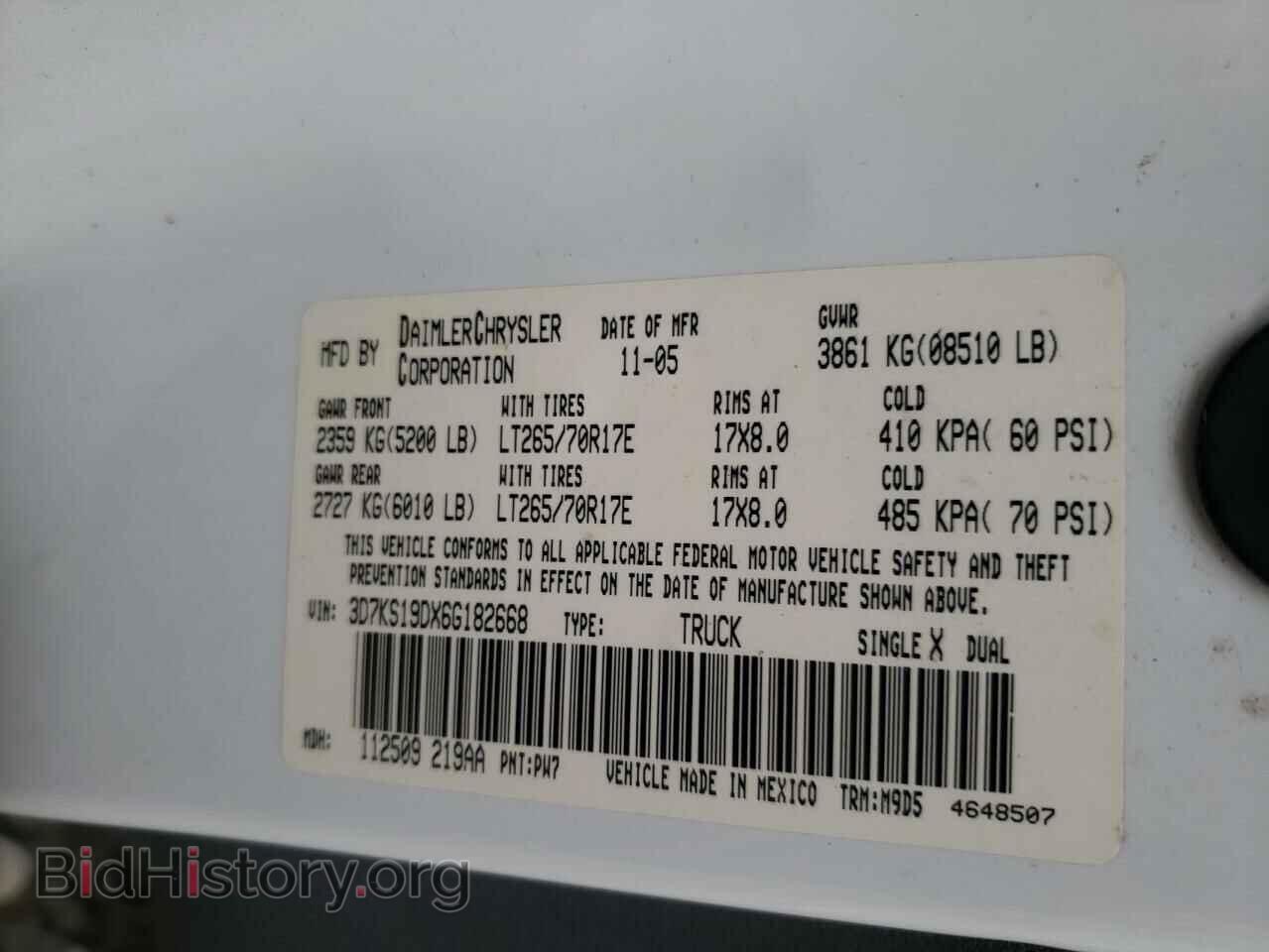 2006 DODGE RAM 1500 - VIN: 3D7KS19DX6G182668 - Фото 10