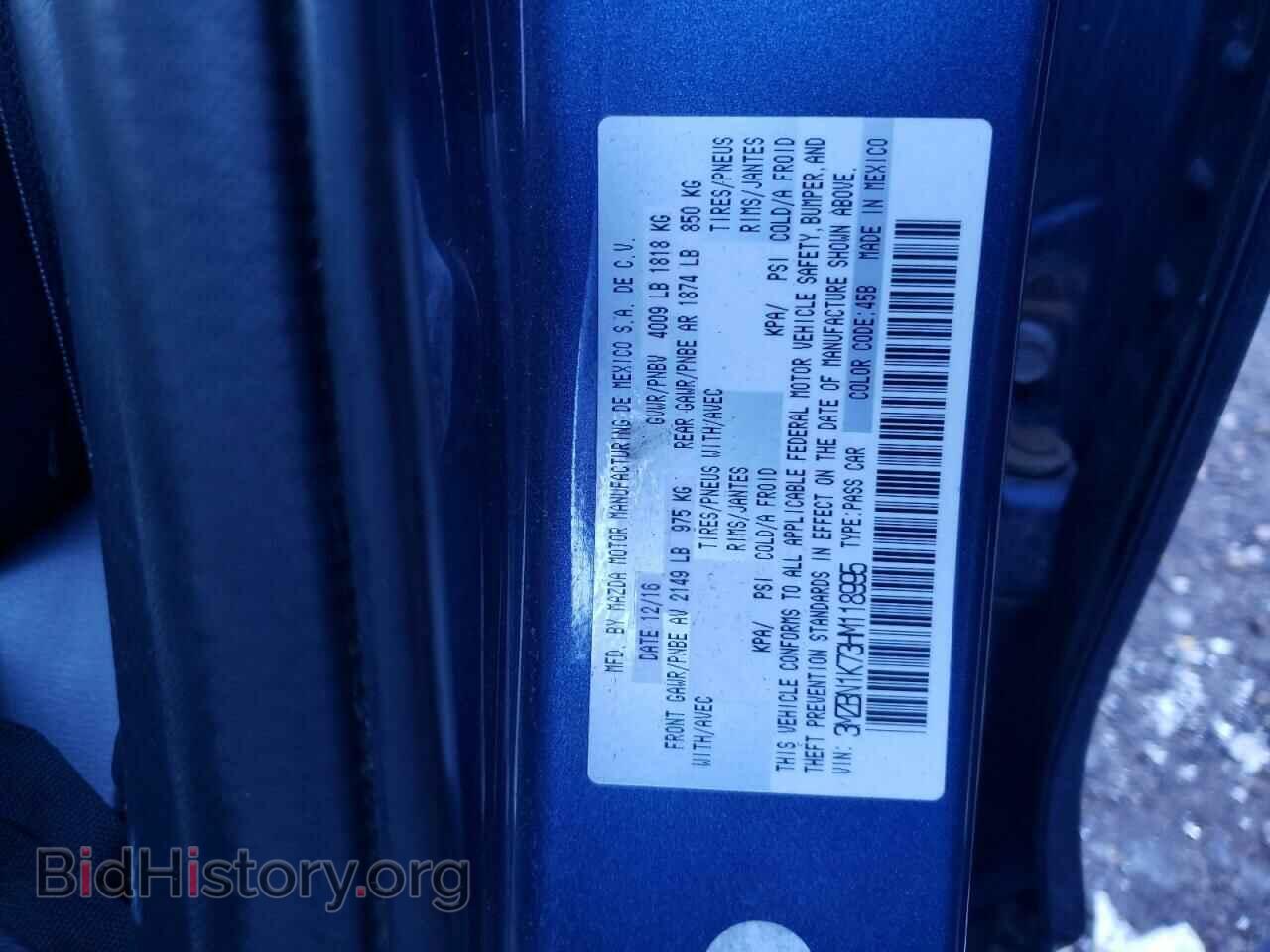 2017 MAZDA 3 - VIN: 3MZBN1K73HM118995 - Фото 10
