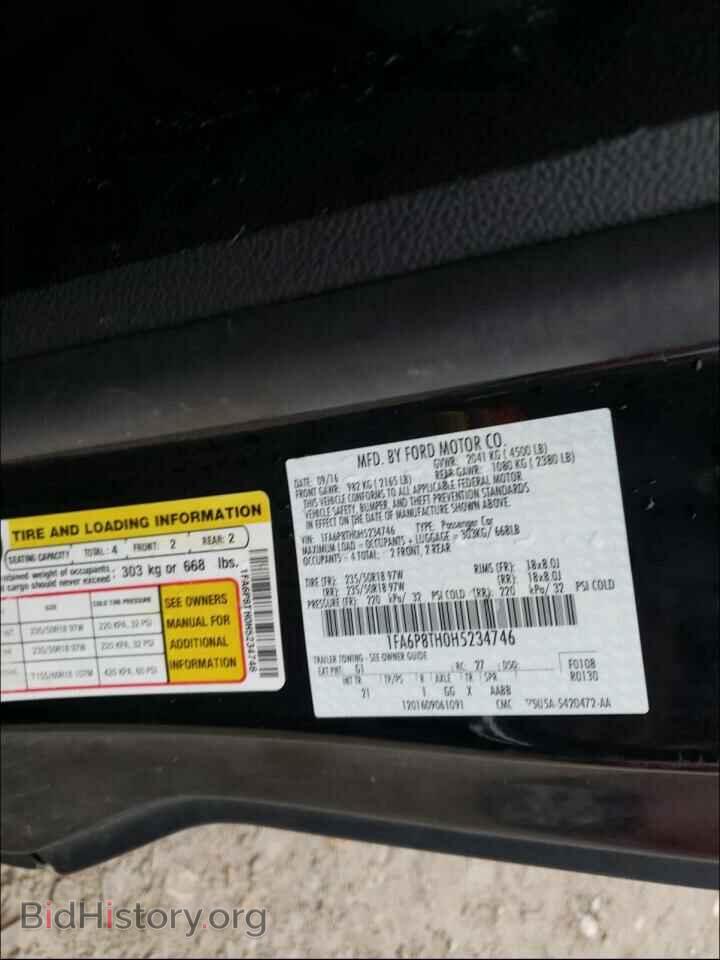2017 FORD MUSTANG - VIN: 1FA6P8TH0H5234746 - Фото 10