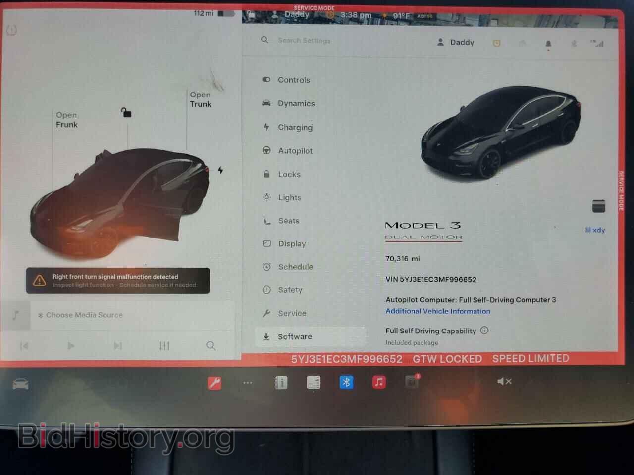 2021 TESLA MODEL 3 - VIN: 5YJ3E1EC3MF996652 - Фото 9