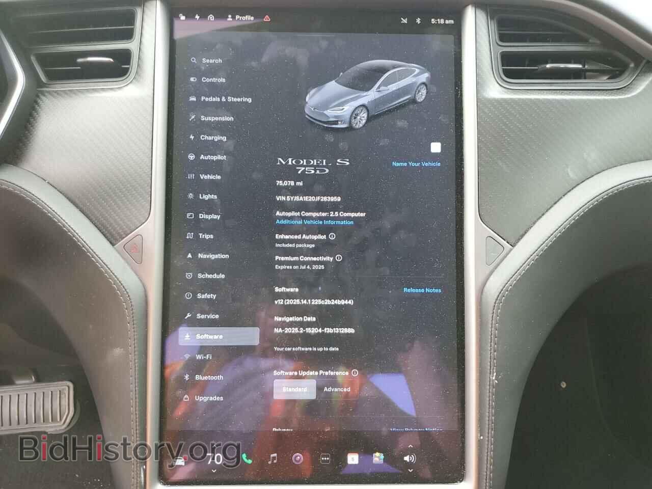 2018 TESLA MODEL S - VIN: 5YJSA1E20JF283959 - Photo 9