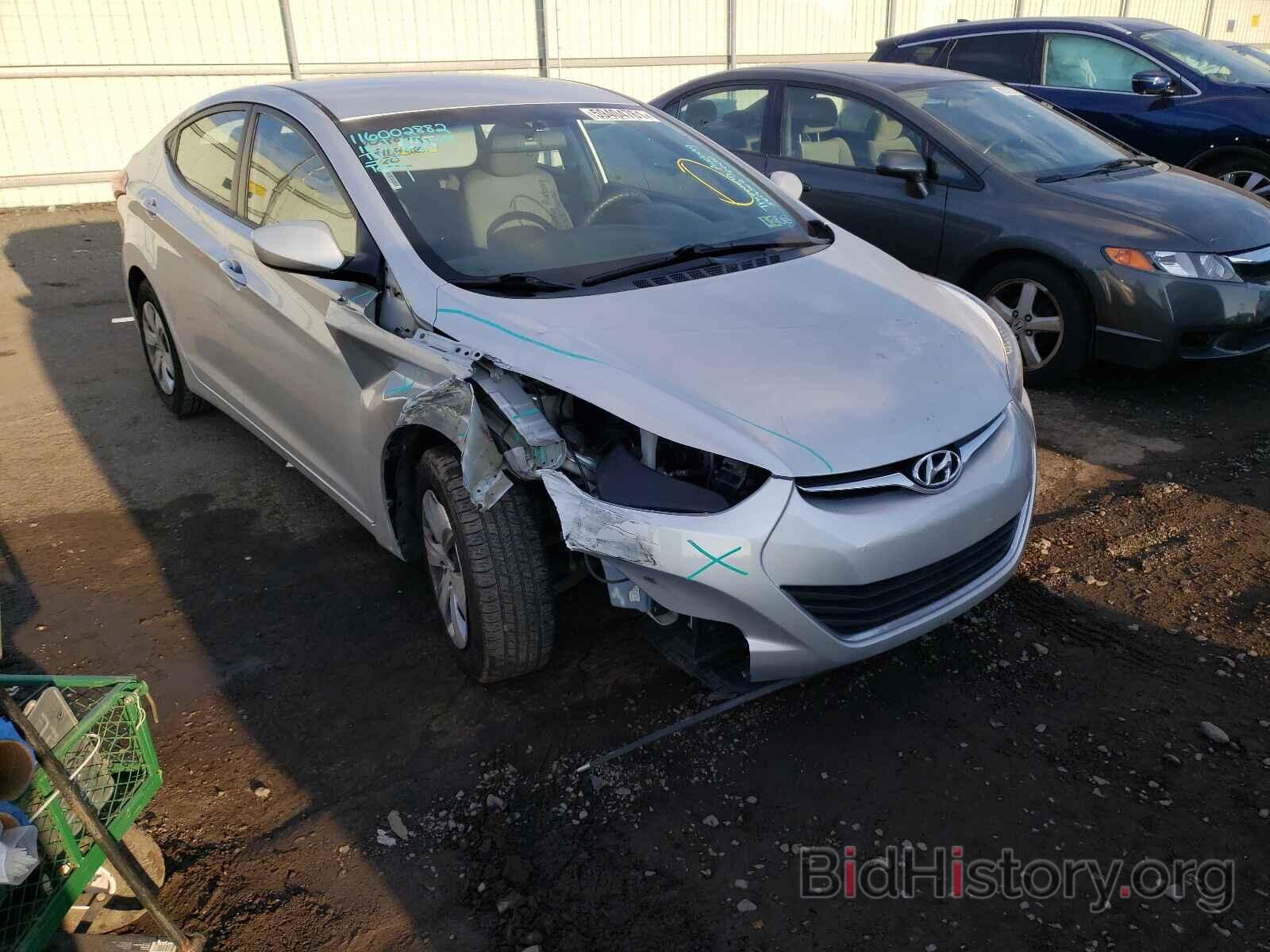 Photo 5NPDH4AE7GH693710 - HYUNDAI ELANTRA 2016