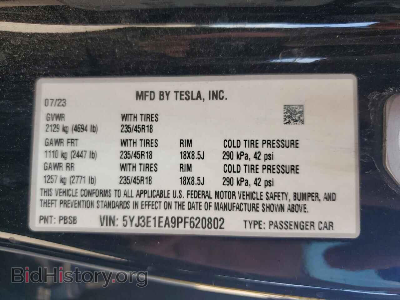 2023 TESLA MODEL 3 - VIN: 5YJ3E1EA9PF620802 - Photo 12