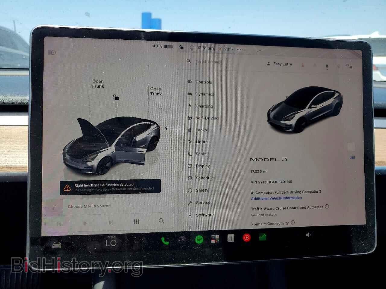 2023 TESLA MODEL 3 - VIN: 5YJ3E1EA1PF401140 - Фото 9