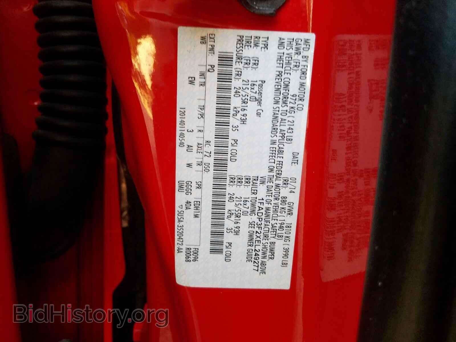 2014 FORD FOCUS - VIN: 1FADP3F2XEL249277 - Фото 10