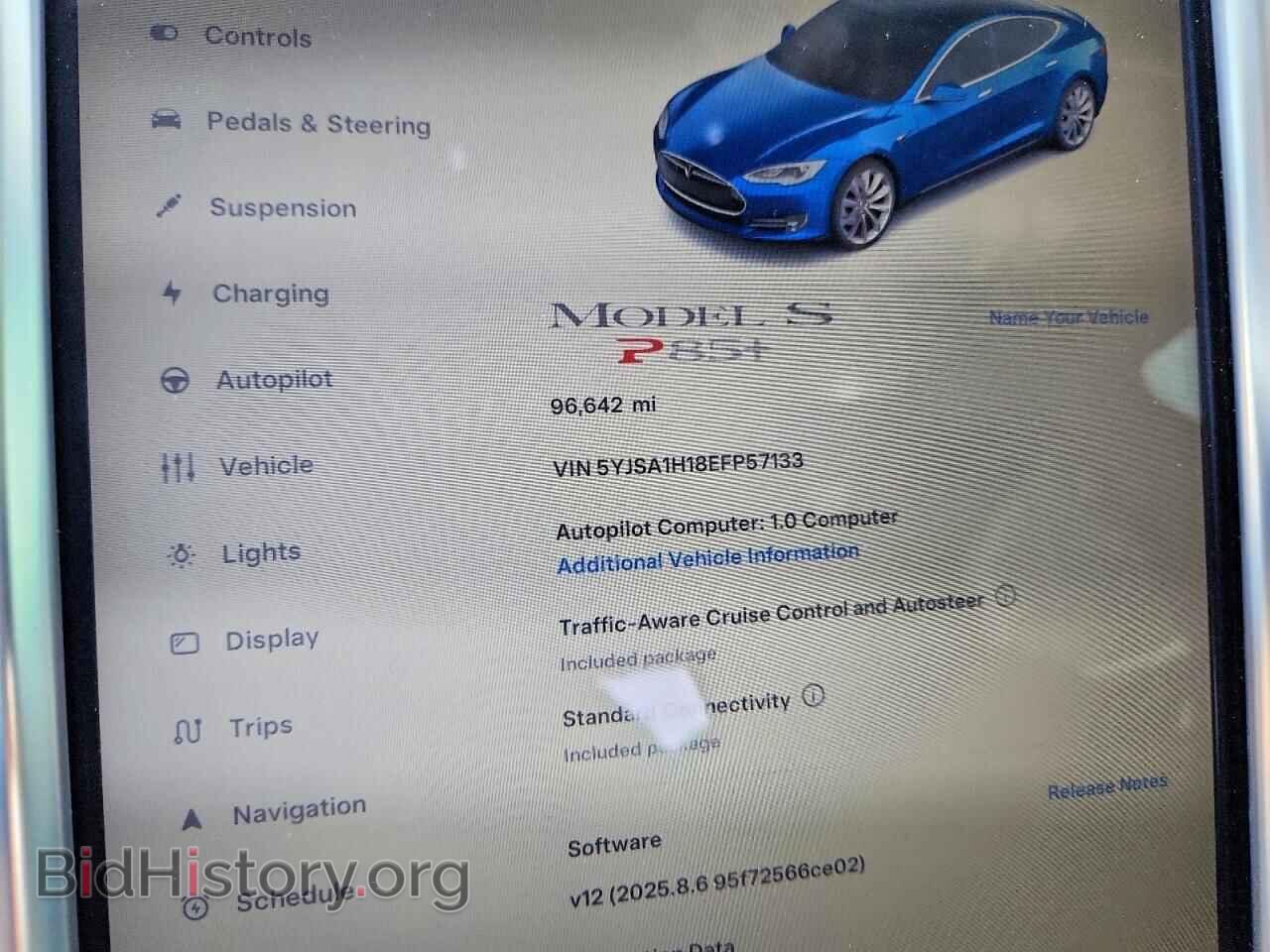 2014 TESLA MODEL S - VIN: 5YJSA1H18EFP57133 - Photo 9