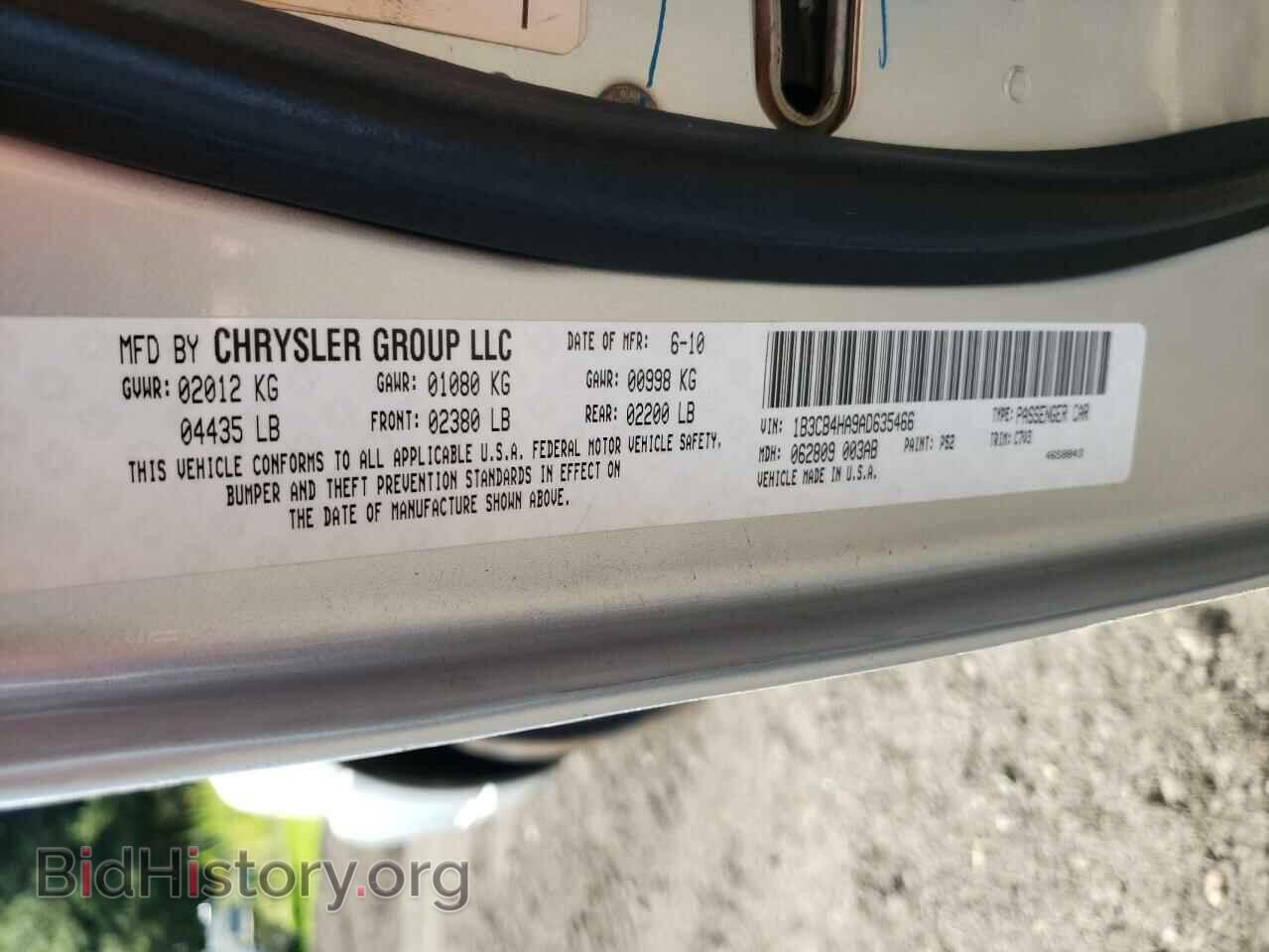 2010 DODGE CALIBER - VIN: 1B3CB4HA9AD635466 - Photo 10