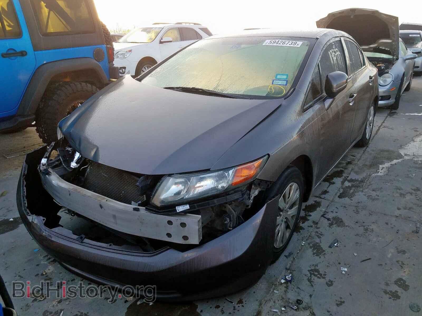 2012 HONDA CIVIC LX - VIN: 2HGFB2F57CH593439 - Фото 2