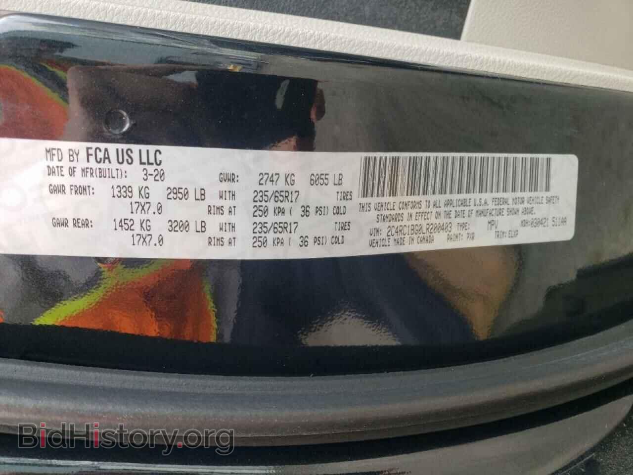 2020 CHRYSLER PACIFICA - VIN: 2C4RC1BG0LR200403 - Photo 10