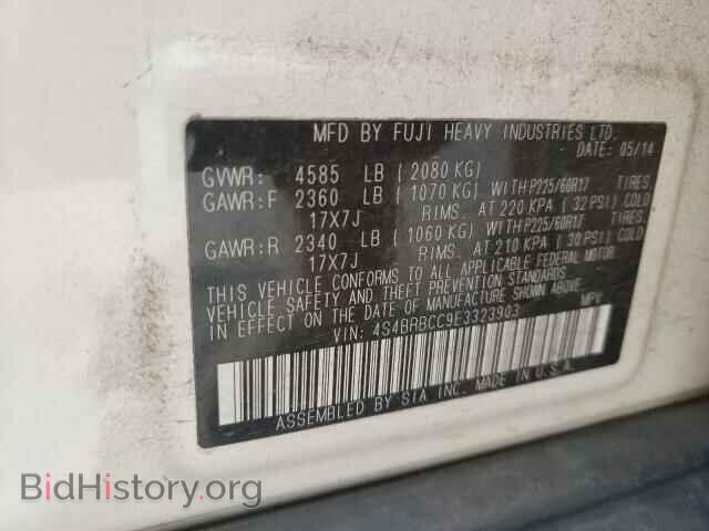 2014 SUBARU OUTBACK - VIN: 4S4BRBCC9E3323903 - Фото 10