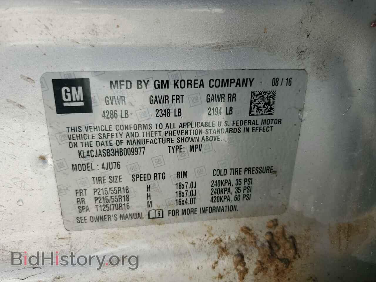 2017 BUICK ENCORE - VIN: KL4CJASB3HB009977 - Photo 13