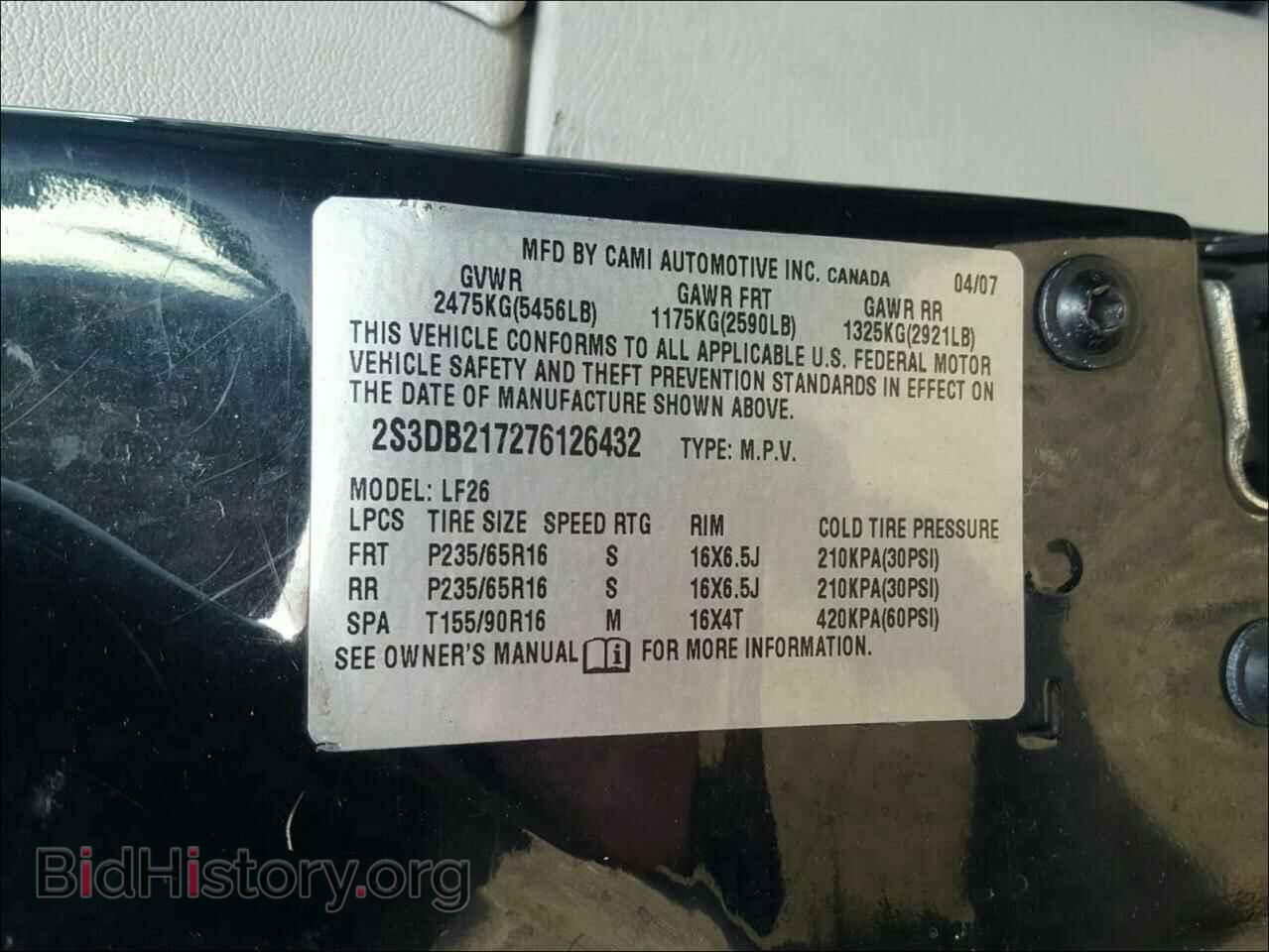 2007 SUZUKI XL7 - VIN: 2S3DB217276126432 - Фото 10