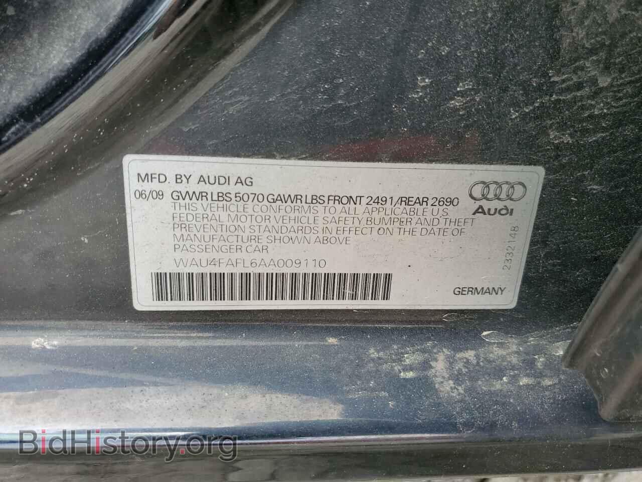 2010 AUDI A4 - VIN: WAU4FAFL6AA009110 - Фото 12