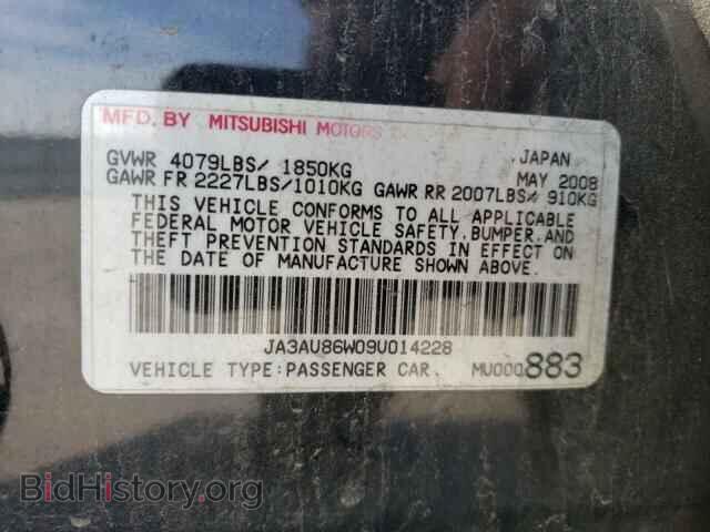 2009 MITSUBISHI LANCER - VIN: JA3AU86W09U014228 - Фото 10
