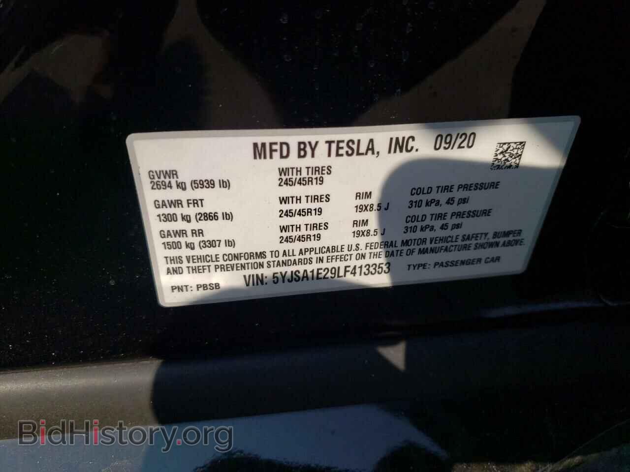 2020 TESLA MODEL S - VIN: 5YJSA1E29LF413353 - Photo 10