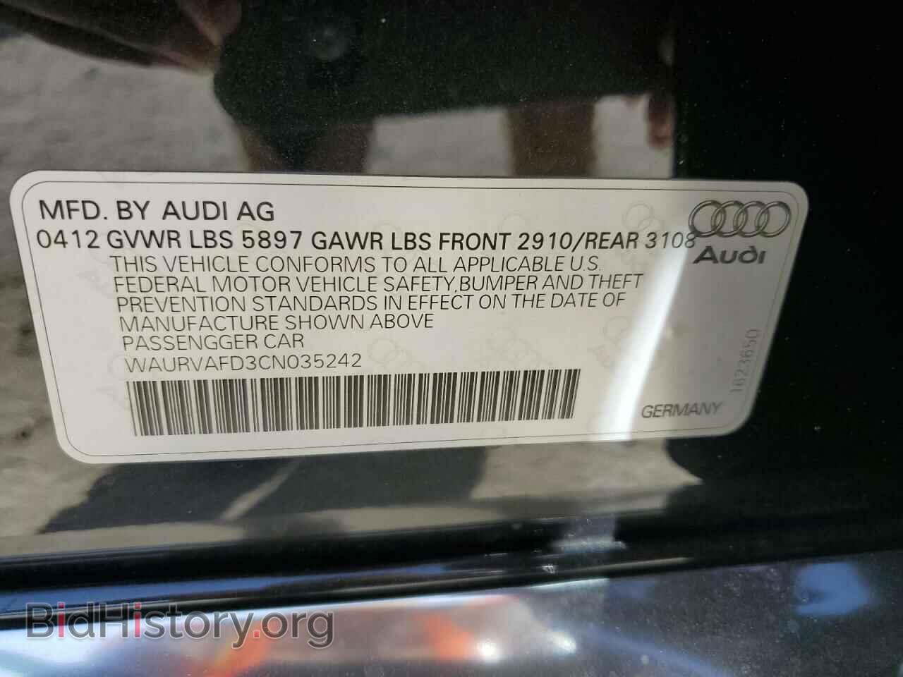 2012 AUDI A8 - VIN: WAURVAFD3CN035242 - Фото 12