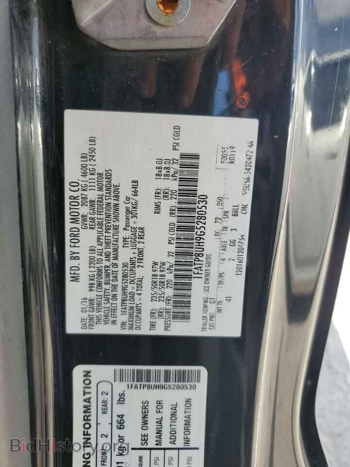 2016 FORD ALL Models - VIN: 1FATP8UH9G5280530 - Photo 12