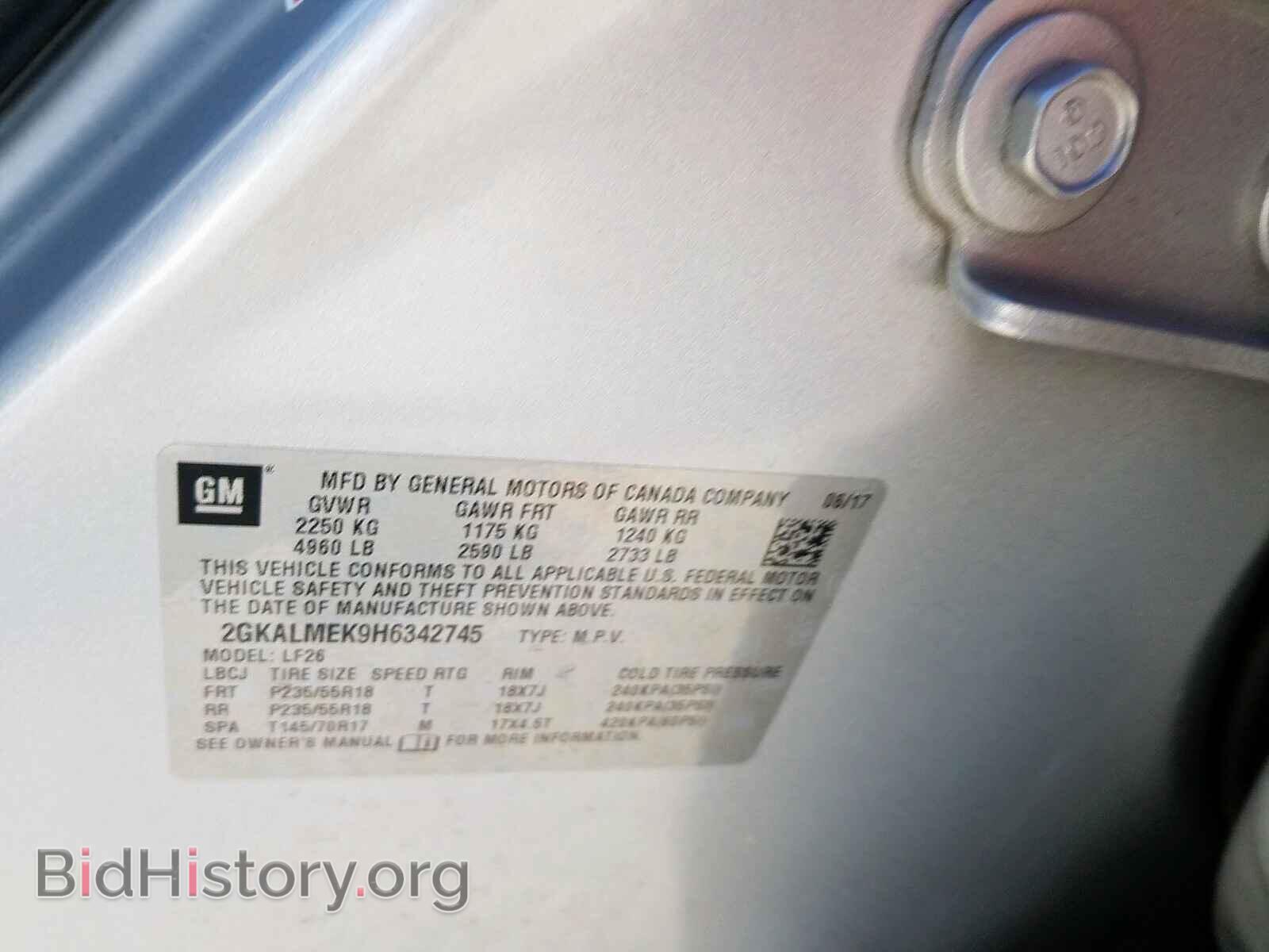 2017 GMC TERRAIN - VIN: 2GKALMEK9H6342745 - Фото 10