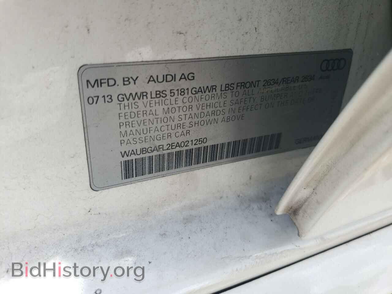 2014 AUDI S4/RS4 - VIN: WAUBGAFL2EA021250 - Фото 12