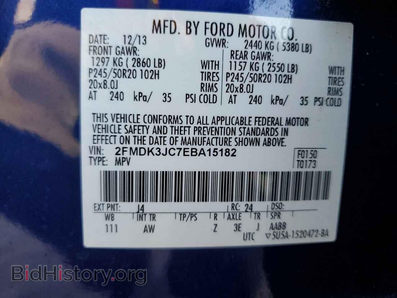 2014 FORD EDGE - VIN: 2FMDK3JC7EBA15182 - Photo 10