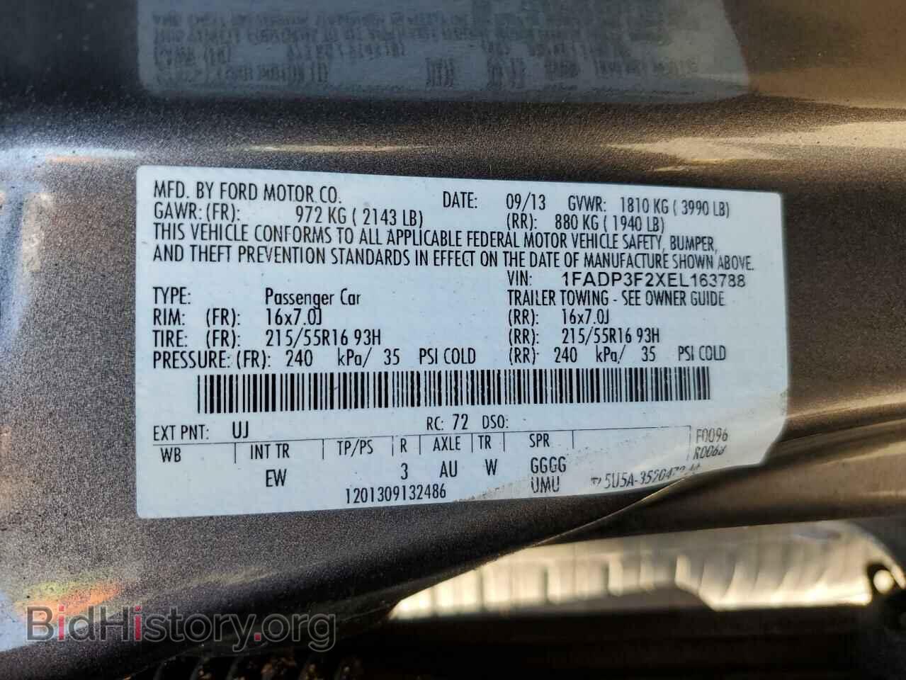 2014 FORD FOCUS - VIN: 1FADP3F2XEL163788 - Фото 10