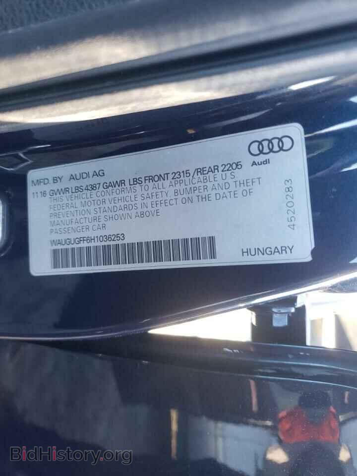 2017 AUDI A3 - VIN: WAUGUGFF6H1036253 - Фото 10