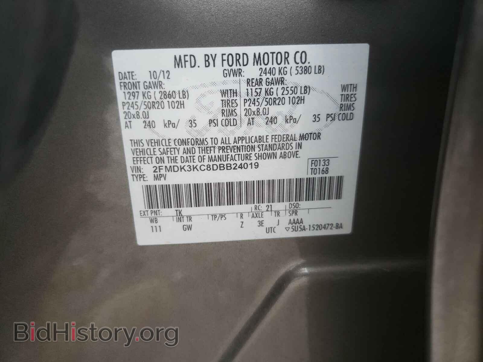 2013 FORD EDGE - VIN: 2FMDK3KC8DBB24019 - Photo 10