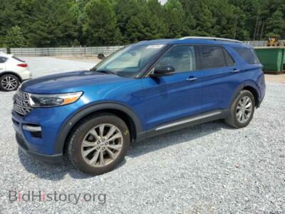 2021 Ford EXPLORER Limited, blue — VIN 1FMSK7FH2MGB06287, Copart