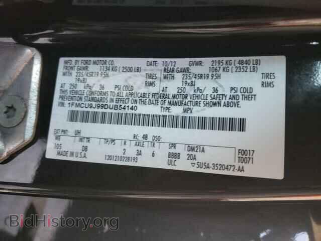 2013 FORD ESCAPE - VIN: 1FMCU9J99DUB54140 - Фото 10