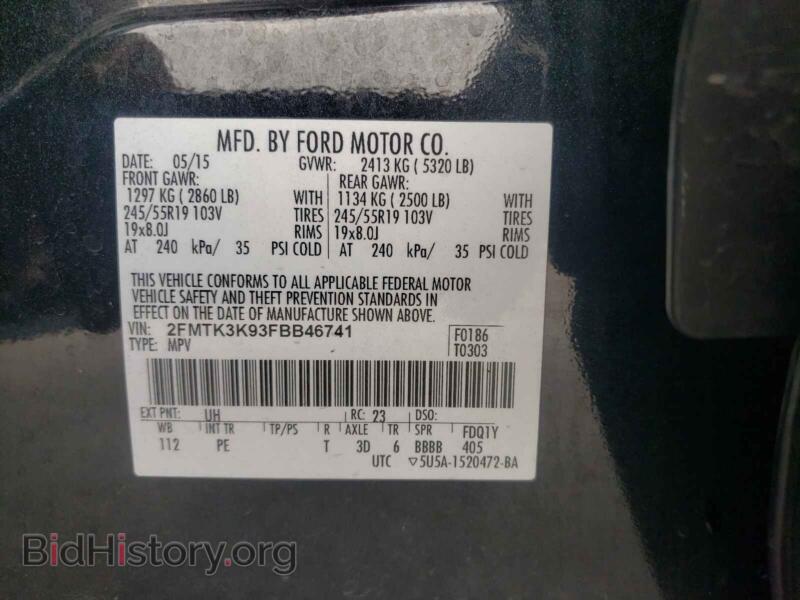 2015 Ford EDGE (VIN 2FMTK3K93FBB46741) — photo 10 of 10