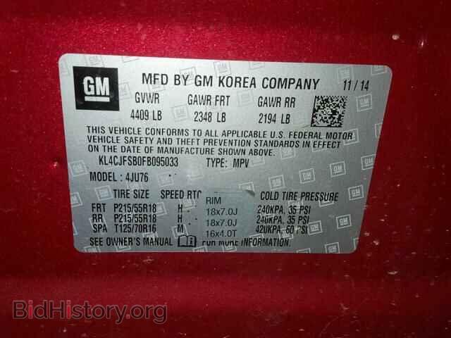 2015 BUICK ENCORE - VIN: KL4CJFSB0FB095033 - Фото 10