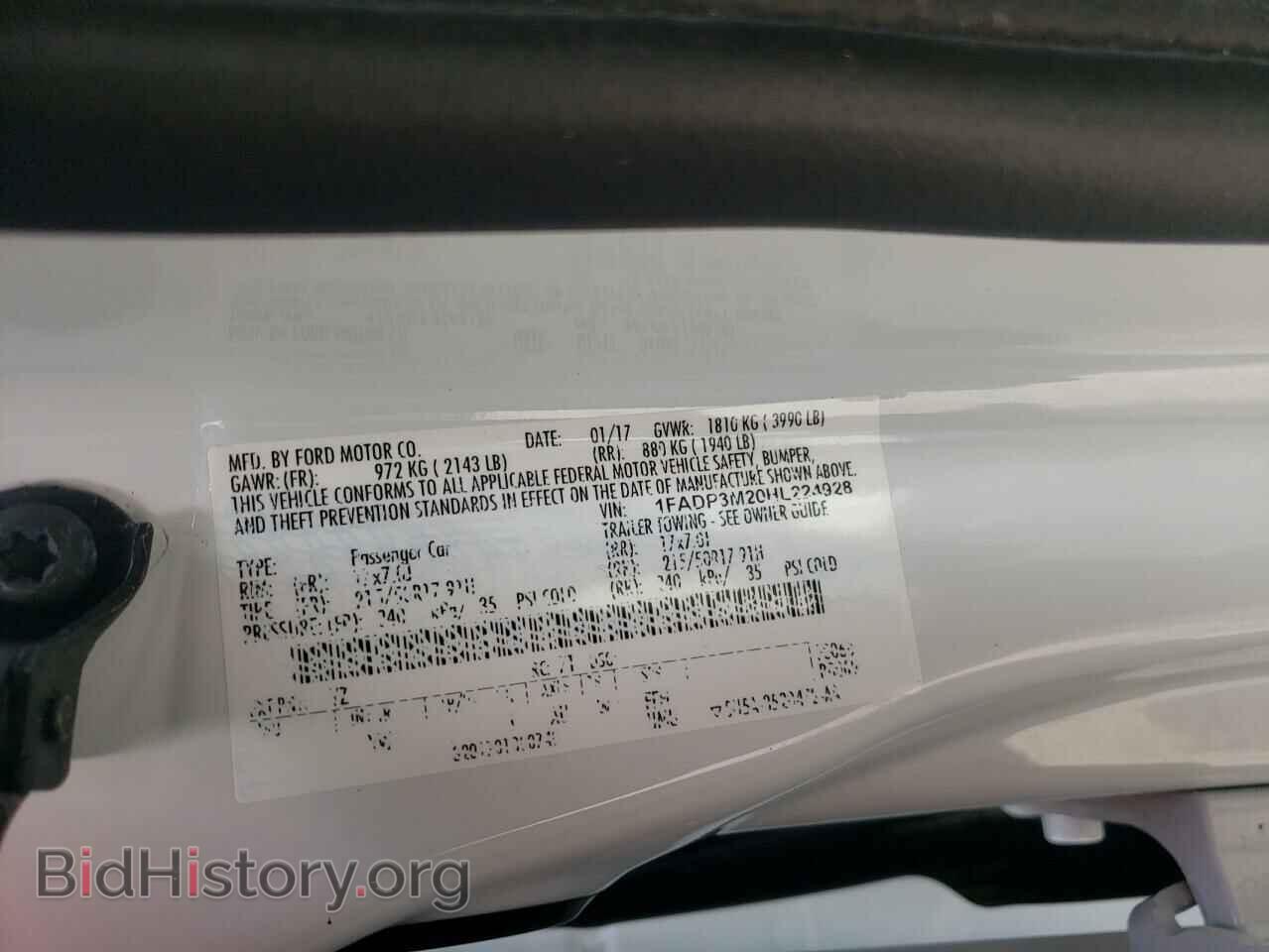 2017 FORD FOCUS - VIN: 1FADP3M20HL224928 - Фото 10