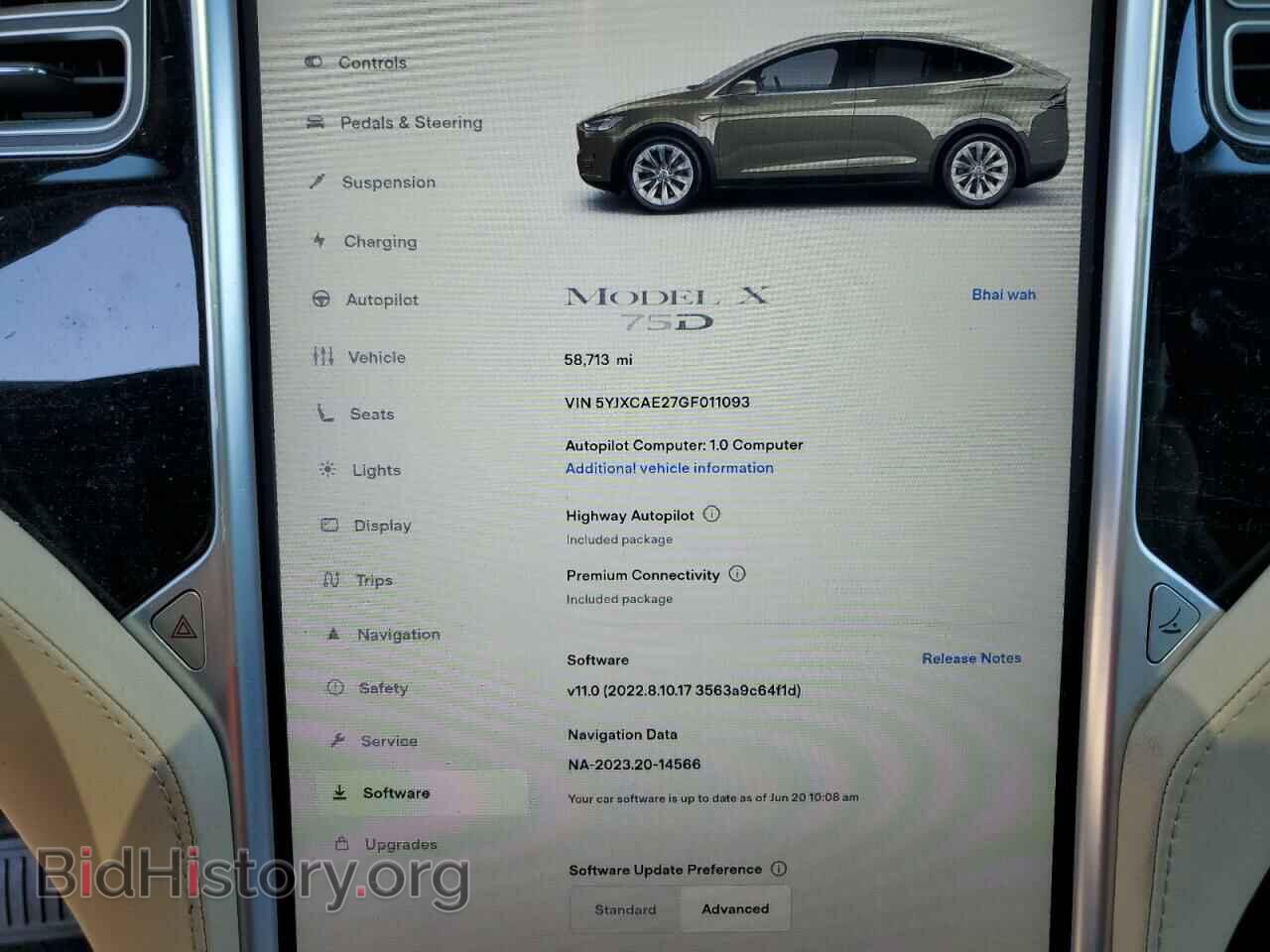 2016 TESLA MODEL X - VIN: 5YJXCAE27GF011093 - Photo 9